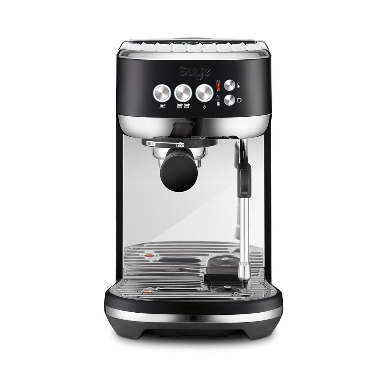 Sage - The Bambino Plus - Compact Coffee Machine with Automatic Milk Frother - 1.9L, 15 bar, 1600 W - Single or Double Shot Espresso Maker, Cappuccino, Latte, Black Truffle