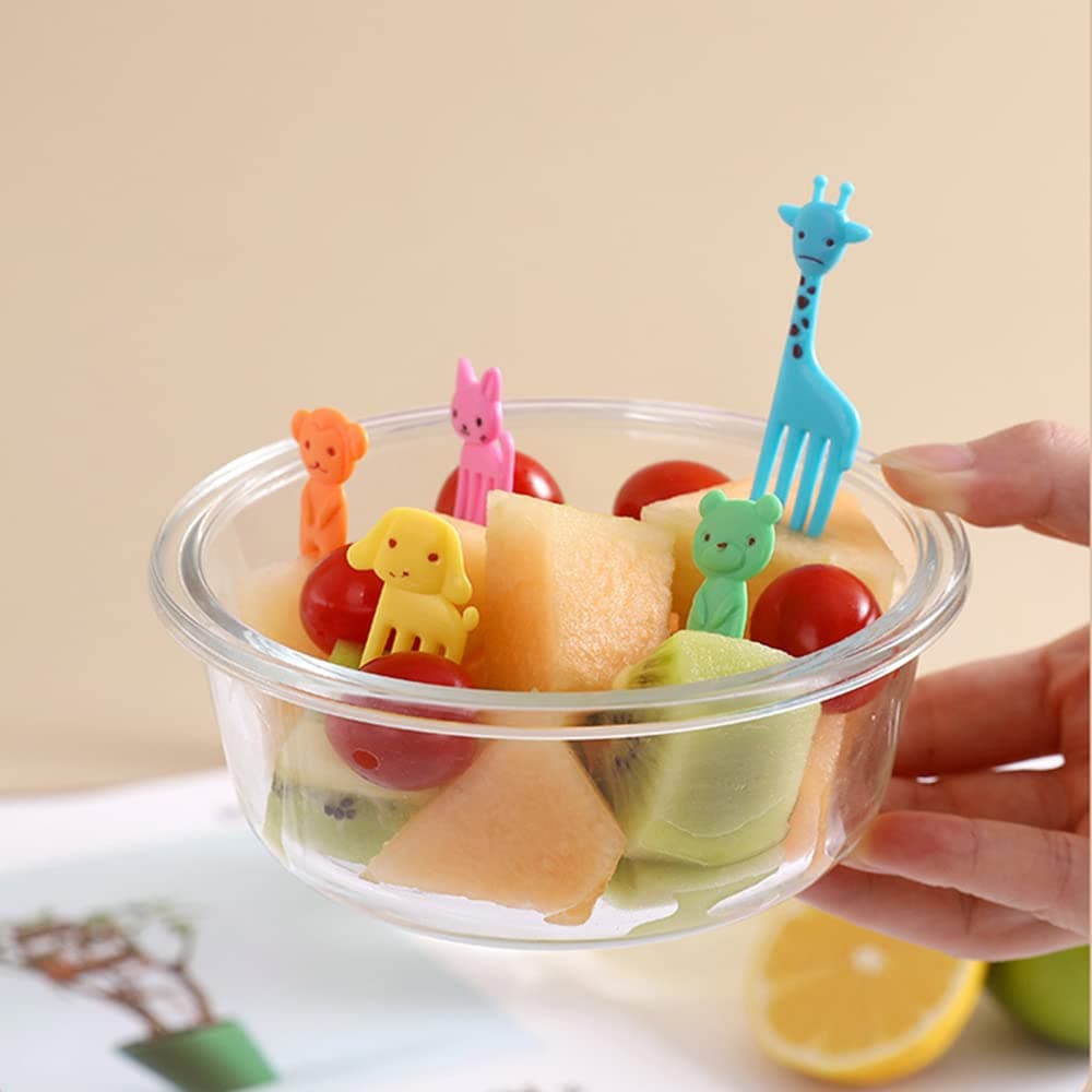 10 Pcs Food Fruit Fork Picks For Kids Cute Animals Bento Box Decor Forkscake Little Forks Dessert Forks Mini Cartoon Toothpick For Cake Dessert Pastry Party Supply