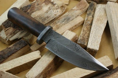 Custom Damascus Handmade Hunting Knife. with Leather Sheath