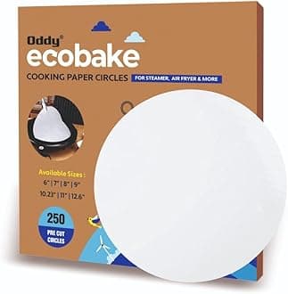 Oddy Ecobake Baking & Cooking Paper Circles | Ideal for Baking Cakes, Pastries & Cheesecakes | Best Suitable for Airfryer, Microwave, Oven & Steamer (4 Inch)