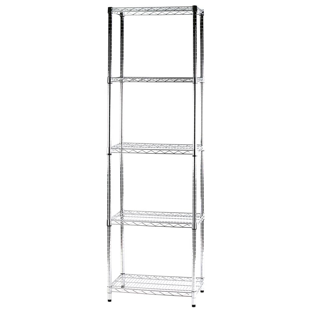ARCHIMEDE Shelves, Chrome-Plated, 61x36x200 cm