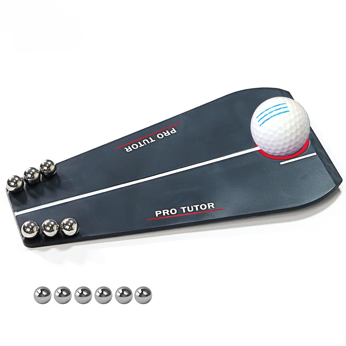 Golf Putting Tutor, Golf Hitting Mat, Putting Mirror Training Aid, Puttout Circuit Trainer Groove, Putt Out Train Align Eyes Practice, Putter face, Alignment Starting Line Impact Stroke Path Motion