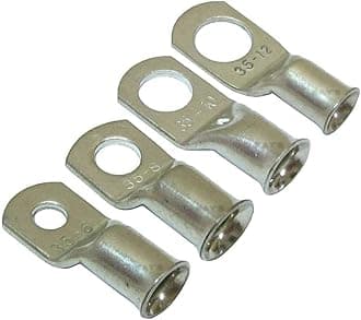 5 Pack - 6mm to 95mm Copper Tube Lug Battery Starter Cable Welding Crimp Terminal Ring (6mm x 4mm)