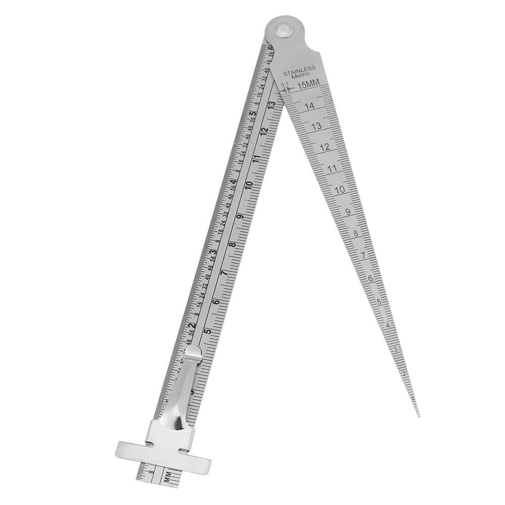 3 in 1 Gauge, Feeler/Depth Ruler/Hole Inspection Tool. Stainless Steel Welding Taper Gauge Gage Set. Professional Measuring Tool