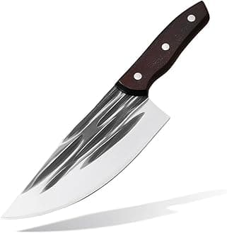 Machado 12" Handmade Serbian Forged Butcher Hunters Meat Cleaver Kitchen Knife | Chopper Bone Cutting Knives - German Stainless Steel - for Home Kitchen Restaurant Outdoor BBQ Camping and Gifting