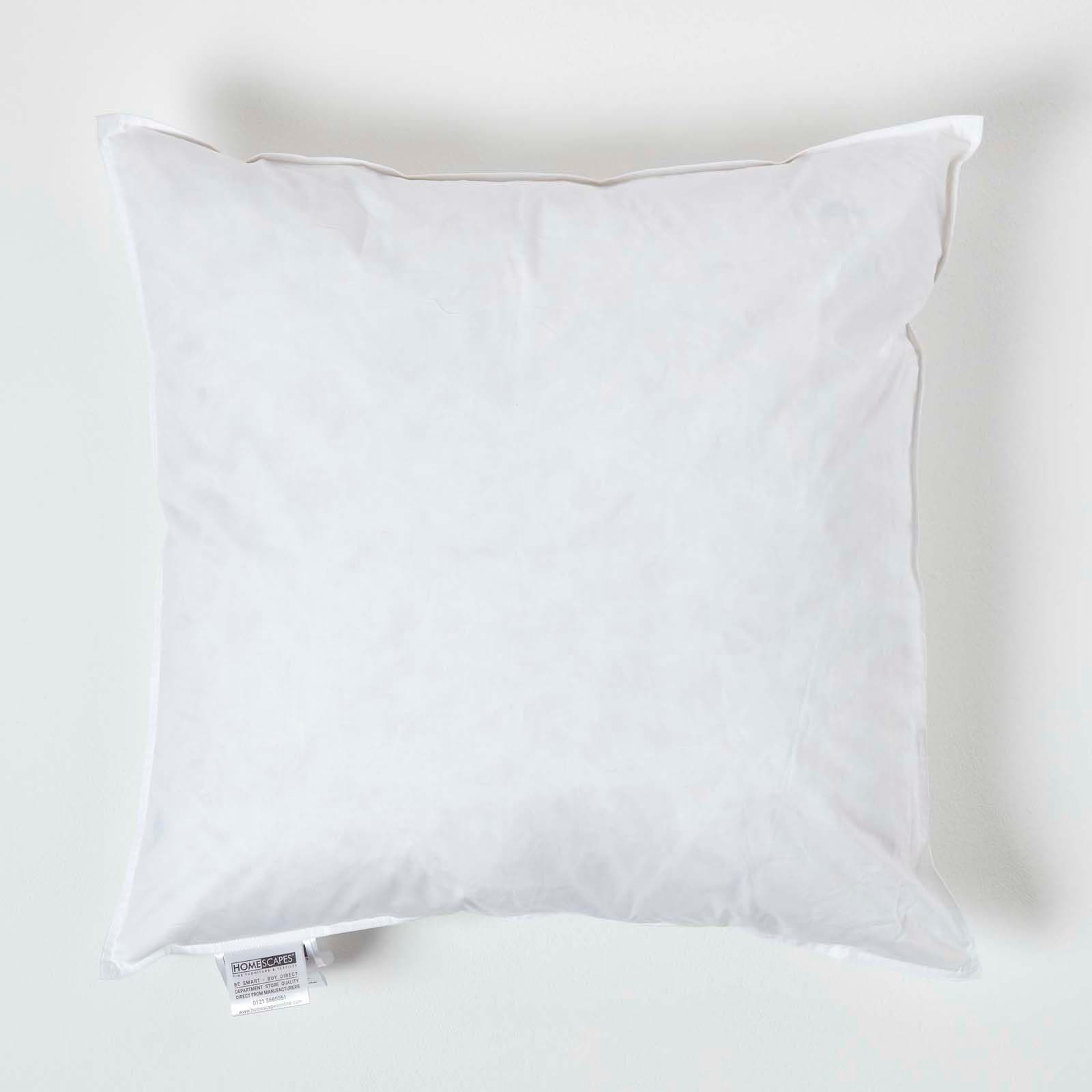 HOMESCAPES Luxury Duck Feather Cushion Inserts 55cm x 55cm (22 x 22”) Perfect Bounce Back and Down-Proof Cover, Generously Filled Inner Pads Fillers, Hypoallergenic, RDS Certified, Machine Washable