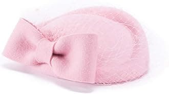 Lawliet Womens Dress Fascinator Wool Felt Pillbox Hat Bow Veil