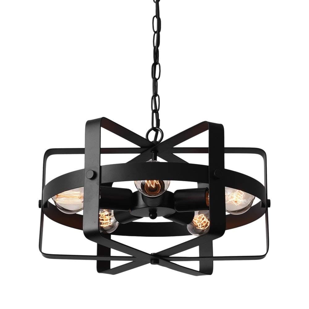 5 chandelier industrial style ceiling light E27/E26 Edison Vintage Iron Pendant Light Suspension Light 40W Pendant Light Fan Chandelier Industrielle Retro-Kronleuchter