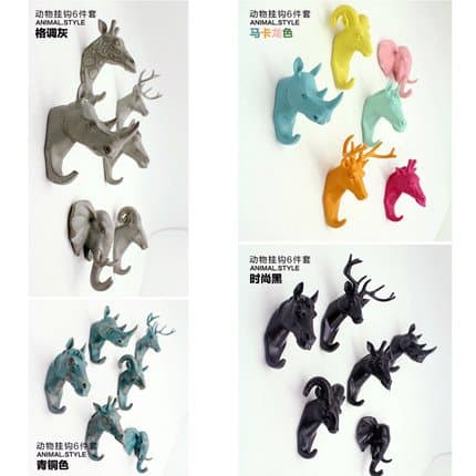 Generic 7 : Ou metope serve key hook behind the door coat hook hanging creative vintage wall adornment hanging hook