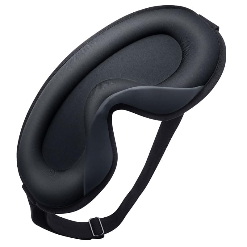 Sleep Mask for Side Sleeper Women Men, Eye Mask for Sleeping Light Blocking, 3D Contoured Cup Sleeping Mask, for Travel Meditation Nap,2 Pack(Black)