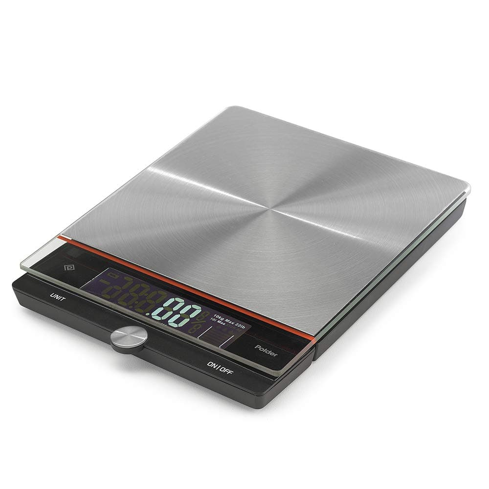 Polder KSC-348 Digital Stainless Steel Kitchen Scale, 22 lb Capacity