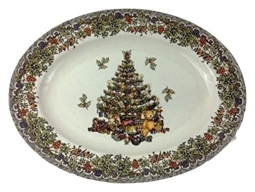 Queen's Myott Seasons Greetings Serving Platter - Measures 13"x10"