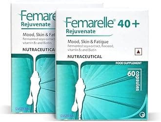 Femarelle Rejuvenate | Supplements for Women | For Hair Loss, Women's Energy, Mood Swings | Global Brand | 60 Capsules Per Pack (Pack of 1)