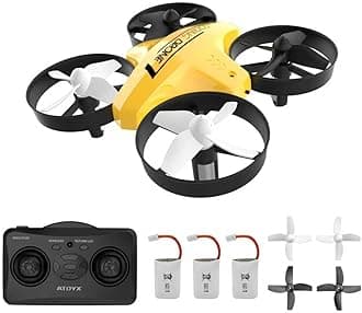 Mini Drone, Hand Operated & RC Nano Quadcopter for Kids & Beginners Indoor, with 3 Batteries, Throw to Go, Flips, Obstacle Avoidance, Children's Day Gift & Christmas Gift for Boys Girls -Yellow