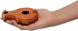 Christian & Jewish Holy Land Oil Lamp with Widow’s Mite Coin – Unique Handmade Gift of Faith