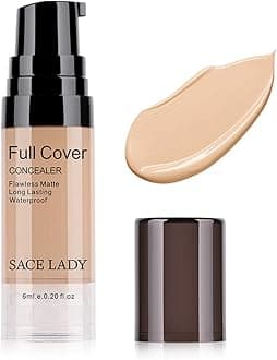 - Pro Full Cover Liquid Concealer, Waterproof Smooth Matte Flawless Finish Creamy Concealer Foundation for Eye Dark Circles Spot Face Concealer Makeup, Size:6ml/0.20Fl Oz, Warm Natural