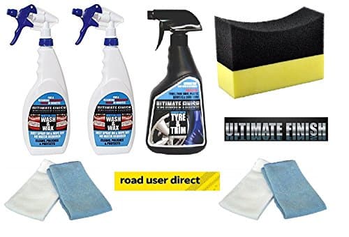 Ultimate Finish Car Care Pack 2 x Waterless Wash 1 x Tyre Shine 4 x Microfibre Cloths 1 x Tyre Applicator Pad