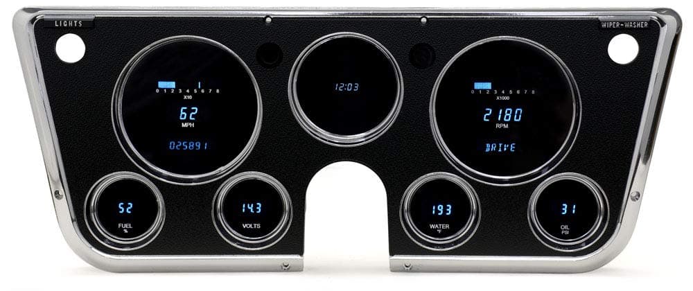 Dakota Digital Compatible with 67-72 Chevy Truck VFD System w/Clock w/Blue Lenses