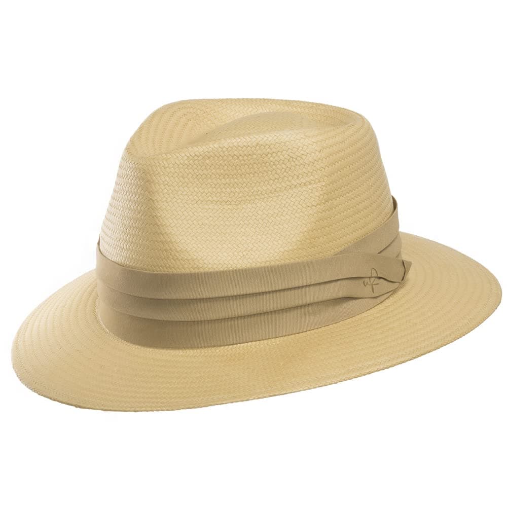 MONTE CRISTO Classic Fedora Straw Panama Hat Sun Wide Brim Lightweight Beach UPF50+ Men or Women