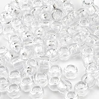 QPIXVB 1100PCS Clear Pony Beads,Kit Beads for Bracelets Making,Clear Bead for Hair,Bead for Keychain Necklace Making,Jewelry Making,Crafts,Necklace Keychain Charms Making Supplies