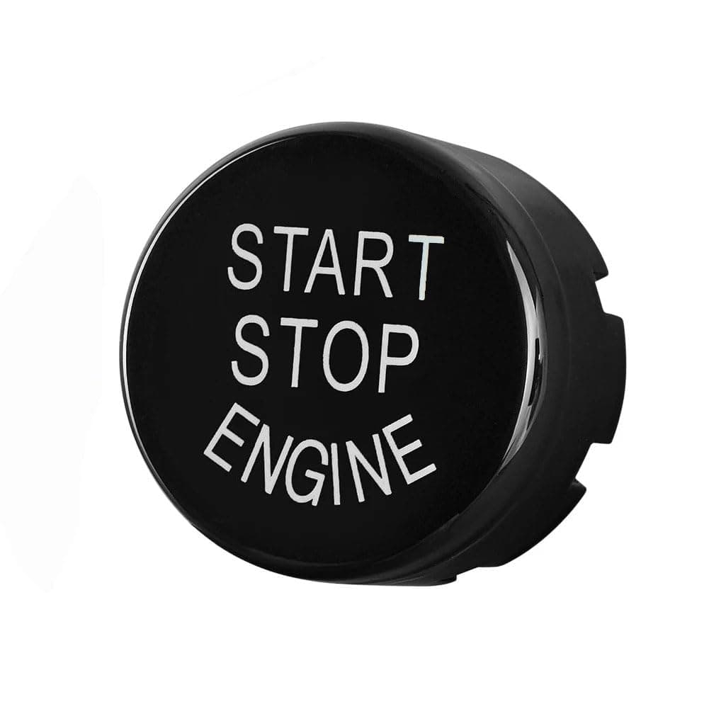 Angelguoguo Start Stop Engine Switch Button Cover for BMW 1 2 3 5 X1 X3 X4 X5 X6 Series F Chassis F20 F21 F22 F30 F35 F10 F18 Etc with Off Button (Black)