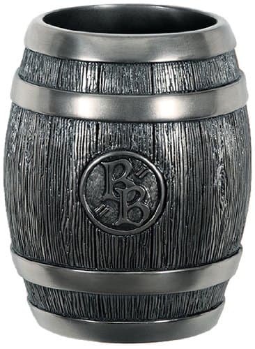Beer Buddies Beer Barrel Wall Mounted Silver Finish Bottle Top Catcher