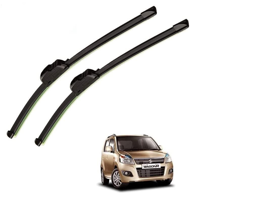 Kylo Perfect Fitting Frameless Windshield 100% Scratch Proof Cleaning Water Repellant Silicon Wiper Blades Suitable for Maruti Suzuki Wagon R D18" P16" (Set of 2)