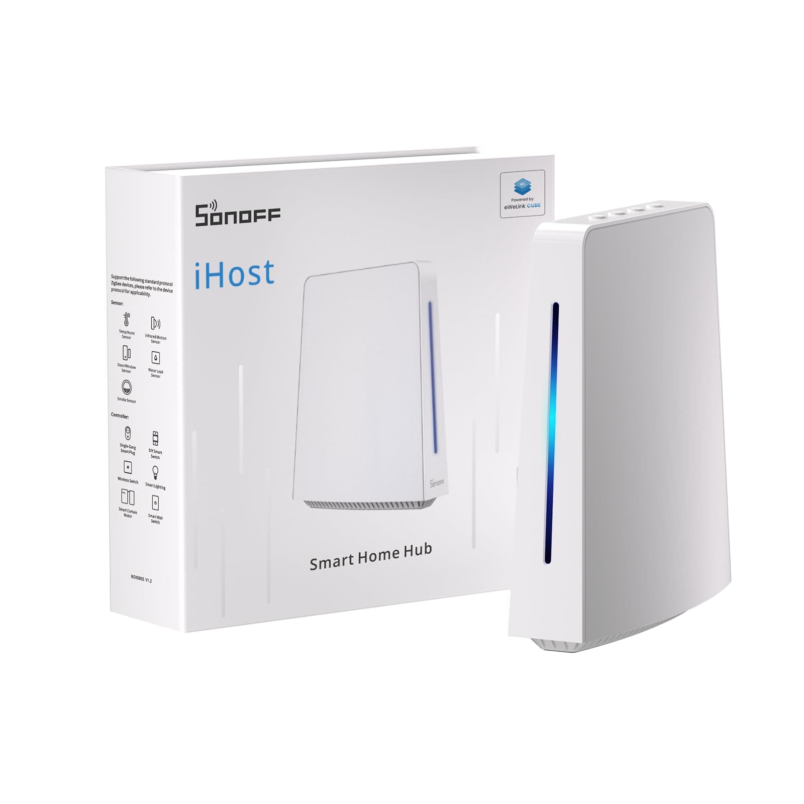 SONOFF iHost Smart Home Hub, 4G Central Control Gateway, Private Local Server for Secure Home Automation, LAN&Zigbee Compatibility, Local Data Storage and Open API for Customization(RV1126 DDR4 4GB)