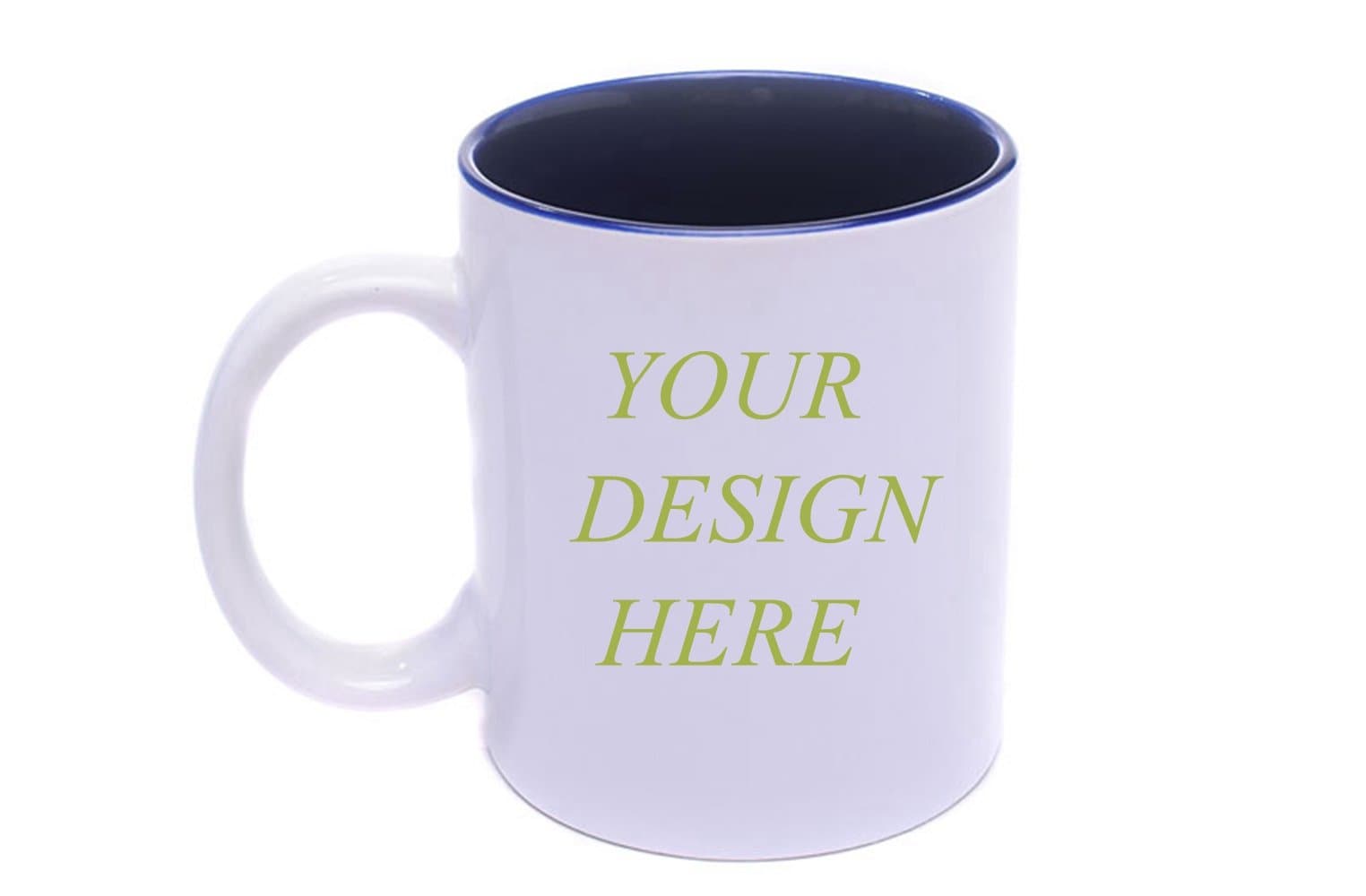 Diy Personalized Coffee Mug Add pictures, logo, or text to Custom Mugs Cups For Gift (Dark Blue White)