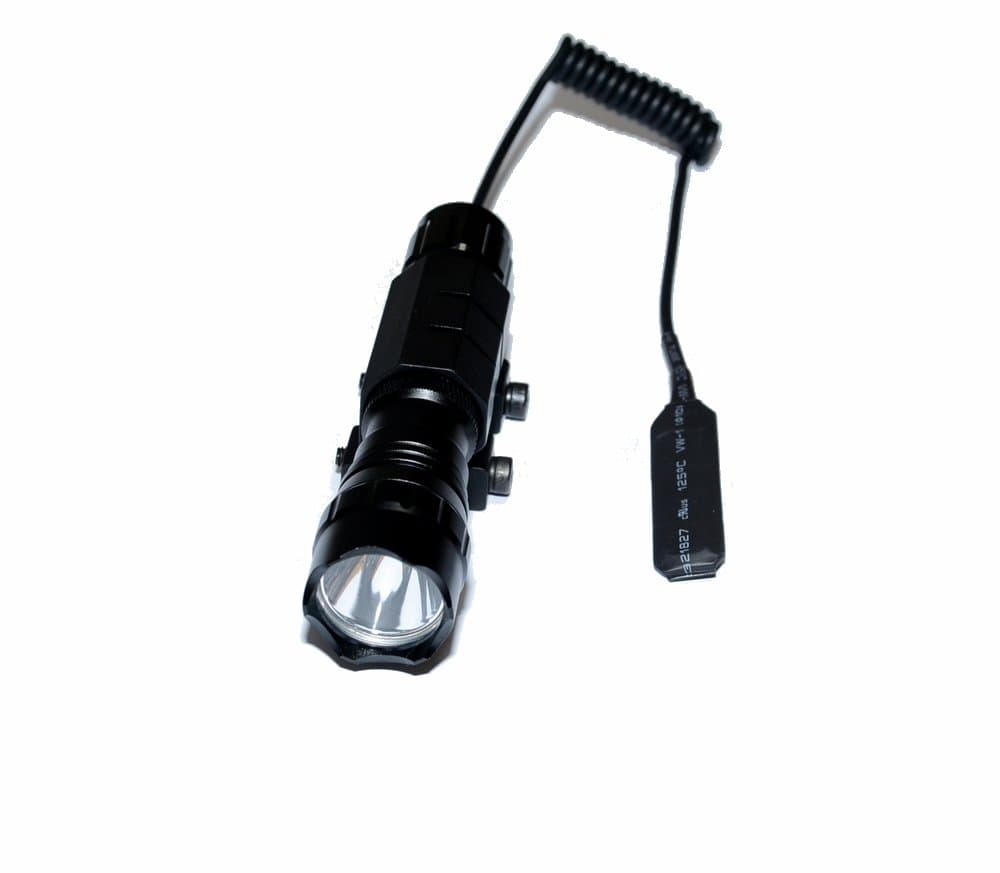 TUOFENG Super Bright 501B CREE XM-L T6 LED 1000 Lumens 3.7-18V Tactical Flashlight Torch (T6 Flashlight+ Pressure Switch+ mount surefire)