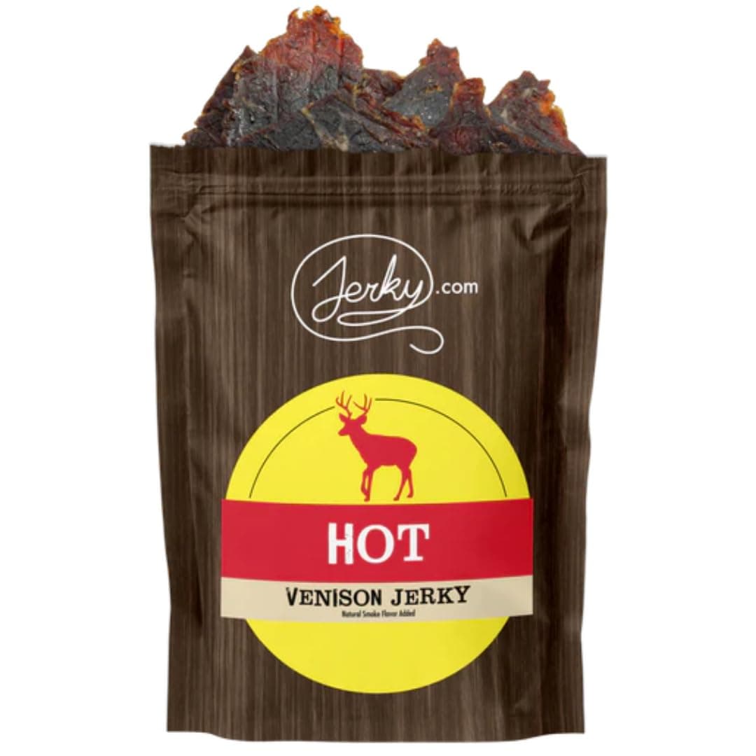 Exotic Hot Venison Jerky - Wild Game Meat Snacks, Exotic Snacks, High-Protein, All-Natural, No Added Preservatives - Healthy Snacks for Adults - 1.75 oz. (Pack of 1)