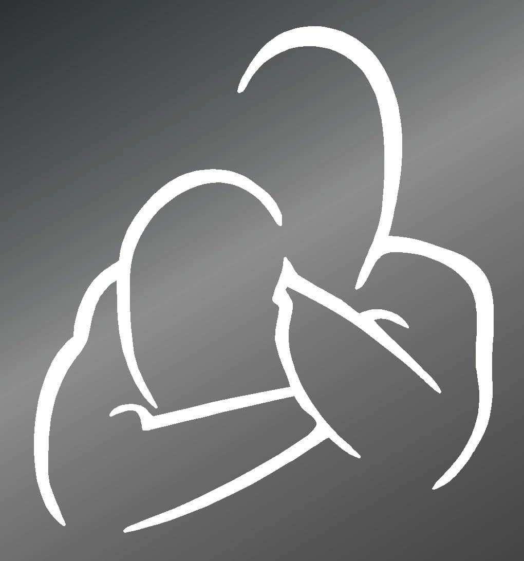 Rear Naked Choke MMA White Decal Sticker