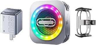 RedMagic Phone Cooler 6 Pro – 30W Magnetic Cell Phone Radiator Fan with Clip & Streaming Bracket, Graphene Heatsink Mobile Cooler for Gaming, iPhone, Android, iPad & Tablets (6 Pro with Charger)