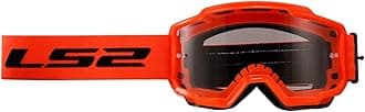 LS2Helmets Charger Motorcycle OTG Goggle (Hi-Viz Orange with Clear Lens)