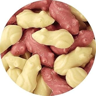 Pick n Mix Retro Sweets 200g 400g 600g 1kg 1.5kg 100+ Choices (Pink & White Mice (Giant, 600 Grams)