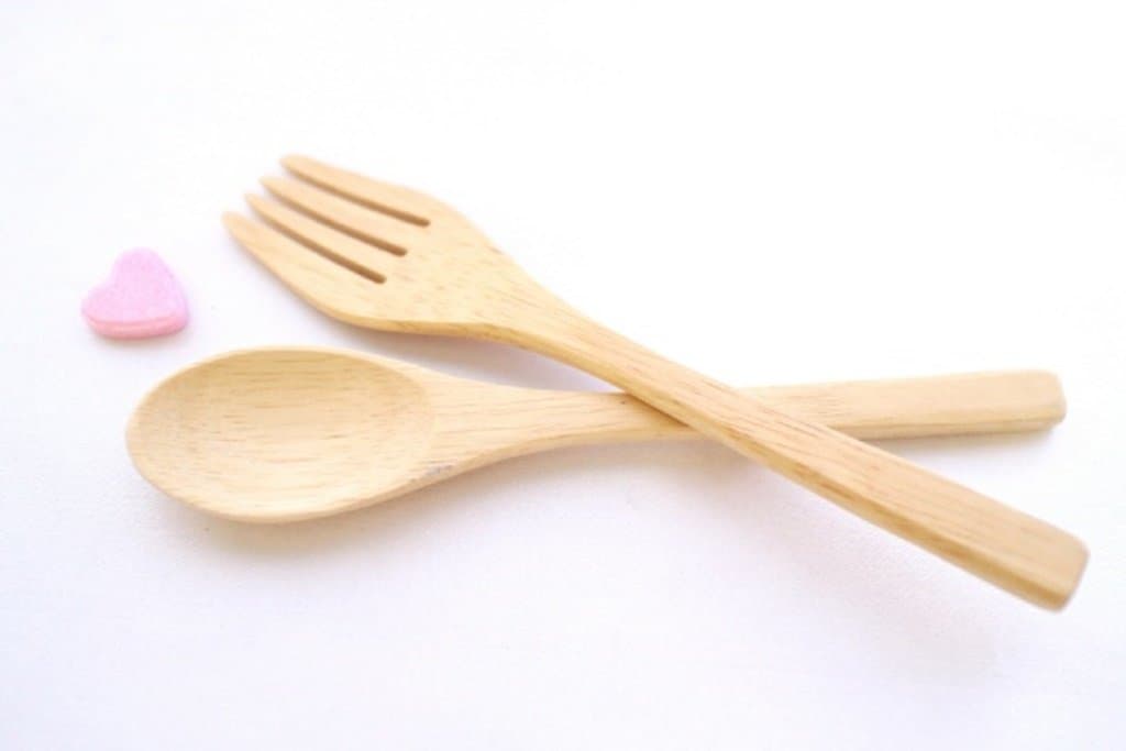 Wooden Dinner Spoons and Forks Set Utensils Flatware 12 Pair X 7" (12)