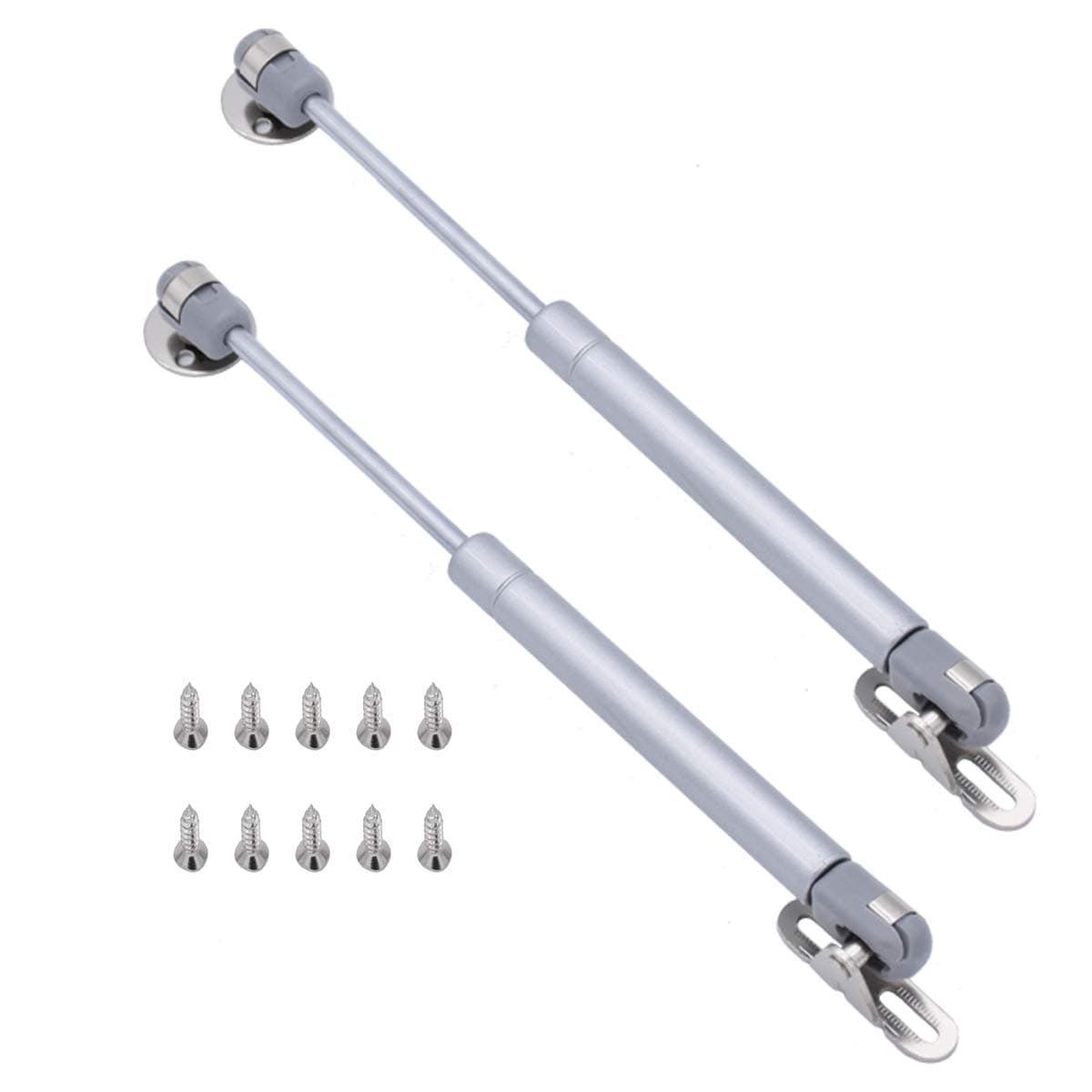 – 2 Pcs Gas Struts Cupboard Hinges,Gas Lift Strut Kit Gas Spring Lift Stay Support Soft Close Hinges for Kitchen Cupboards Wardrobe Door Stay Box Cabinet Hinge 200N