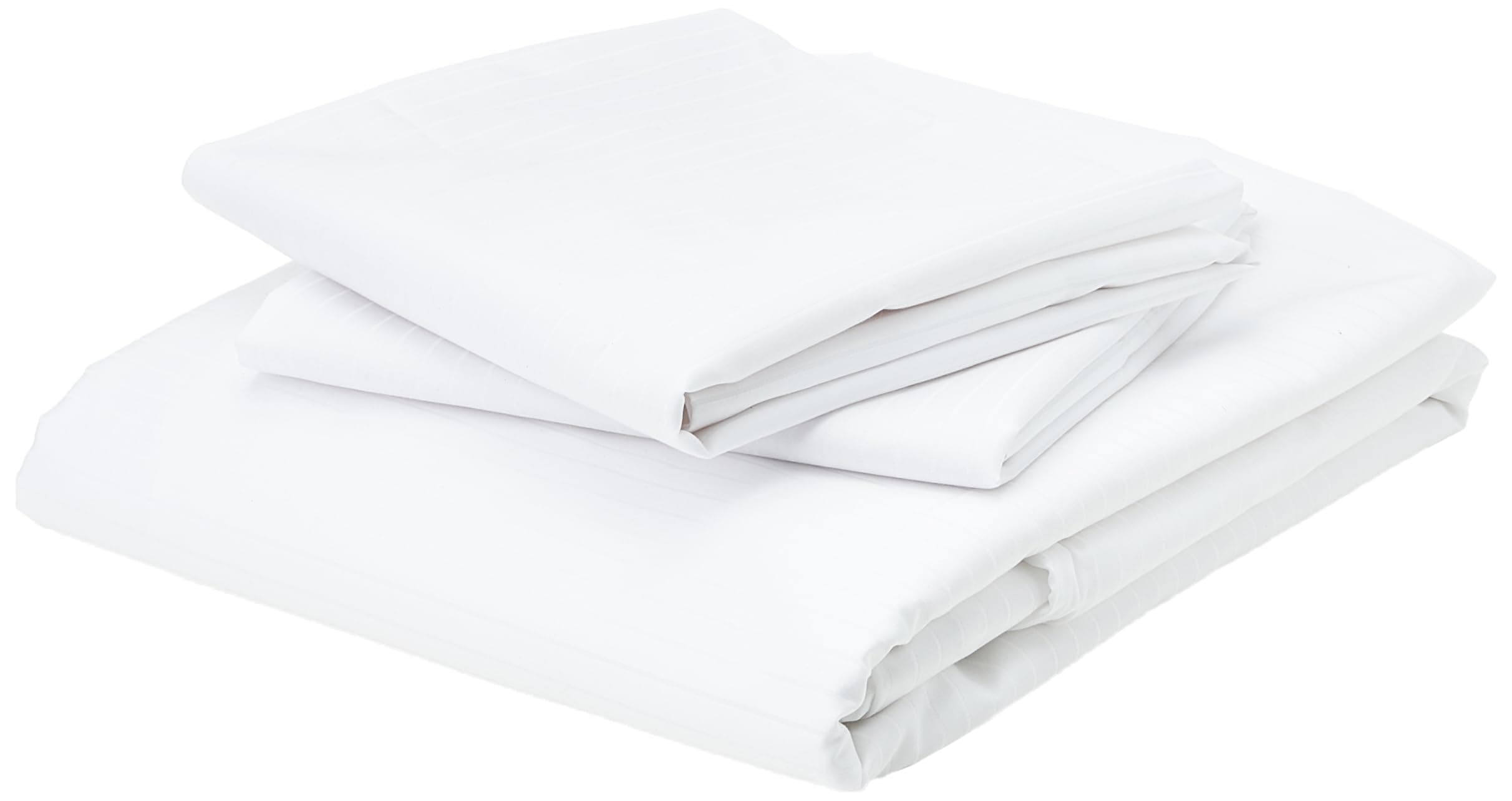 Emma Barclay Grosvenor - 1000 Thread Count Pin Stripe Duvet Set in White - Super King Bed