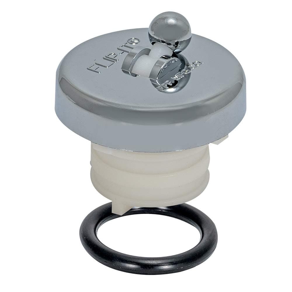 EZ-FLO Flip It Tub Drain Stopper with 10 O-Rings, Chrome Plated, 35249