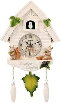 OFAY Cuckoo Clock Living Room Wall Clock Bird Cuckoo Alarm Clock Watch Modern Brief Day Time Alarm Children Home Decoration,1