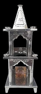 Stainless Steel Diwali Pooja Hatri, Lord Gnaesha & laxmi MATA Idols, Mihati, Sweet khilone (Pack of 1) khilone 500 gram