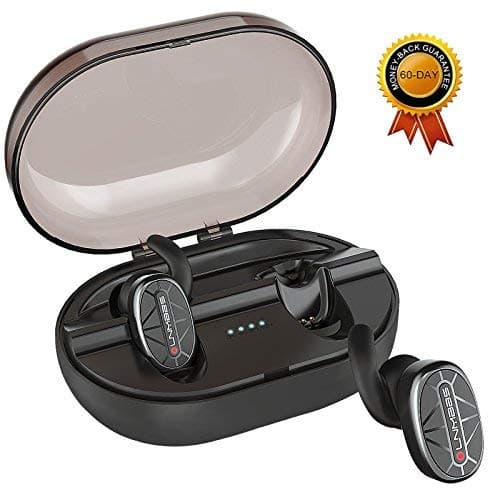 LNMBBS Wireless Bluetooth Earbuds V4.2 Truly Wireless Headphones with Charging Case and Built-in Mic, HD Stereo Sport in-Ear Earbuds IPX7 Waterproof Noising Cancelling Earphones,Black
