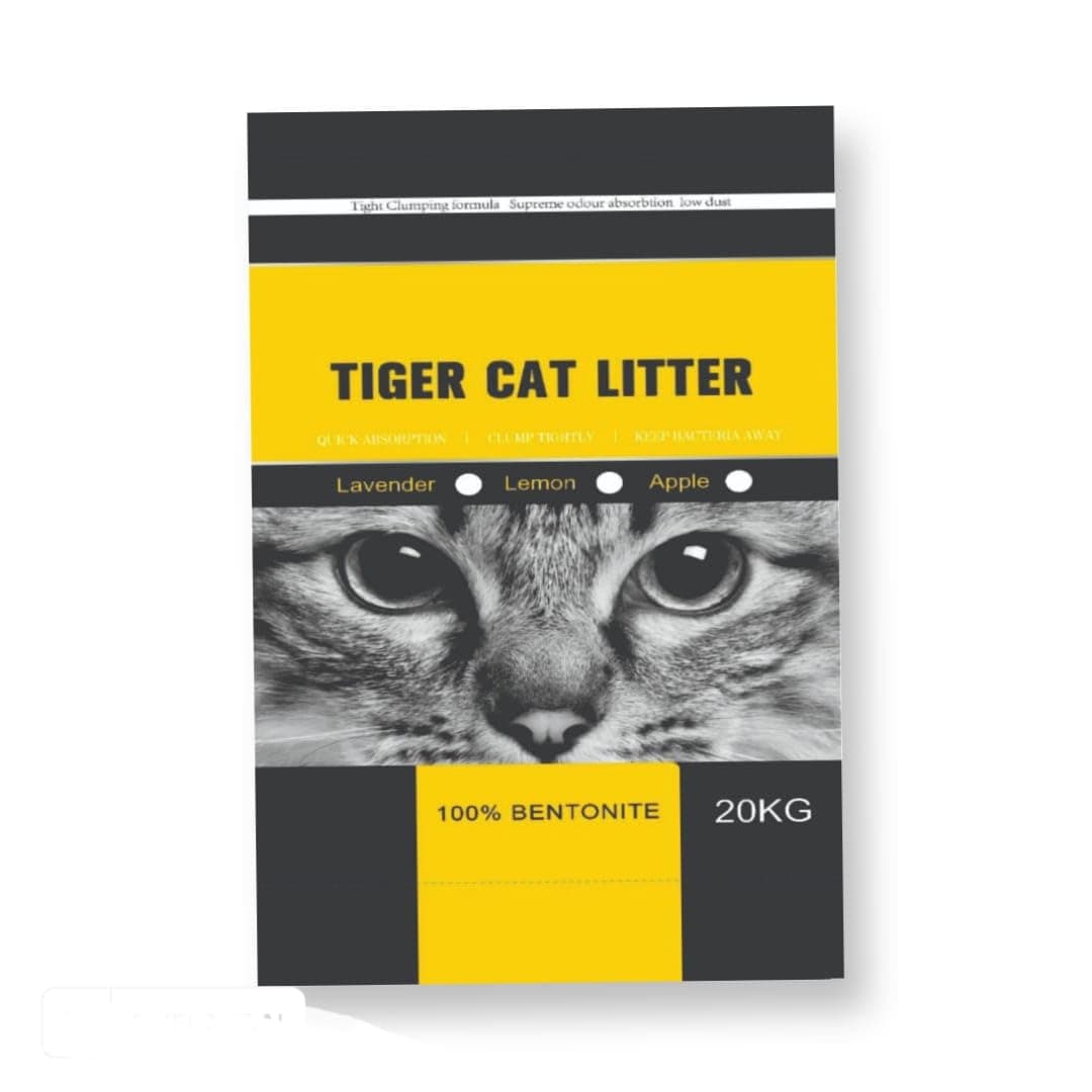 Tiger Cat Litter ® Premium Ultra Clumping Multi-Cat Easy Clean-Up Clumping Cat Litter, 14 Days of Odor Control رمل فضلات القطط (20kg)