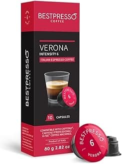 Bestpresso Coffee capsules compatible with Starbucks Verismo, Caffitaly, CBTL, K-fee systems 80 Pods (Verona)