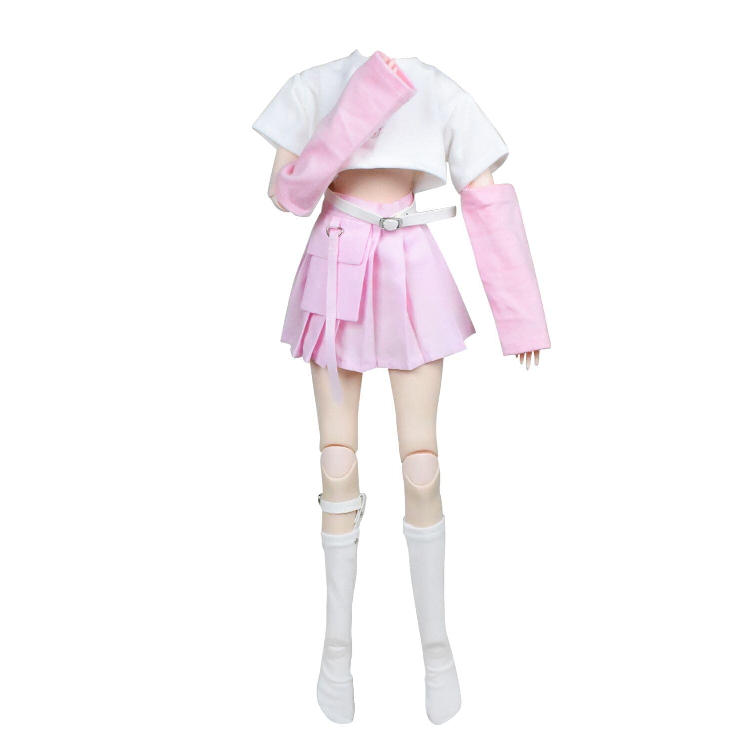 1/3 BJD Doll Clothes 1/3 BJD Kids Clothes 60cm Fashion Doll Set 22"-24" Spherical SD Doll White Coat Pink Skirt Stocking Book