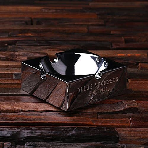 Personalized Engraved Polished Smoker's Ashtray - Free Customization