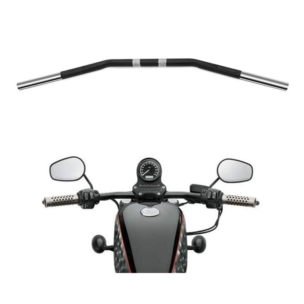 Motorcycle Handlebars - 1 inch Drag Style Steel Handlebars Drag Bar Dimpled for Harley Sportster 883 1200 Nightster 07-later XL