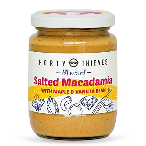100% Natural Salted Macadamia Nut Butter with Real Maple & Vanilla Bean, Gold Medal Winner, Suitable for Vegan and Paleo (8.3oz)