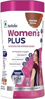Women's Plus Chocolate Nutrition Drink 400 g Jar, Nutrition for strong Bones with 100% daily Calcium & Vitamin D - No Added Sugar