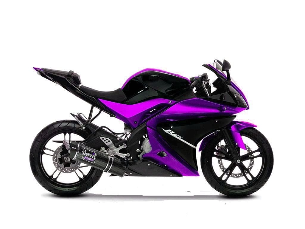 ABS plastic Motorcycle Injection Pre-Drilled Hole Cowl Fairings Bodywork Kit Complete Set For Yamaha R125 2008-2013/2014-2018 (D purple, 2014-2018)